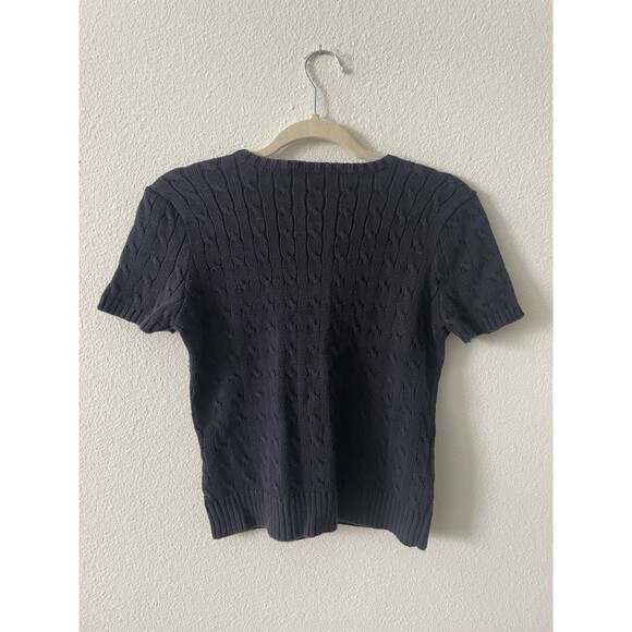 Ralph Lauren Sport Cable Knit Shirt Women's L Preppy Corpcore Office Siren - Picture 4 of 6